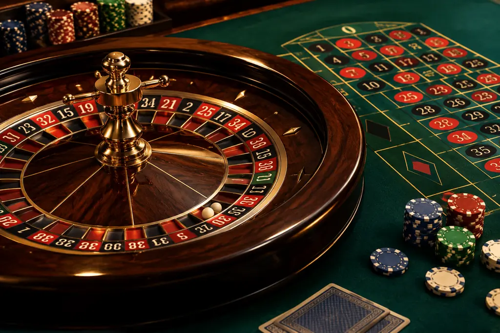 Roda roulette dan tata letak angka kasino